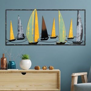 Nástěnná kovová dekorace Yelkenli 3 vícebarevná vyobraziť