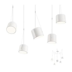 Redo 01-1827 - Luster na lanku DODO 5xE27/15W/230V pavúk biela 01-1827 vyobraziť