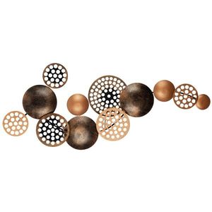 Nástenná kovová dekorácia Bronte 90x42 cm medená vyobraziť