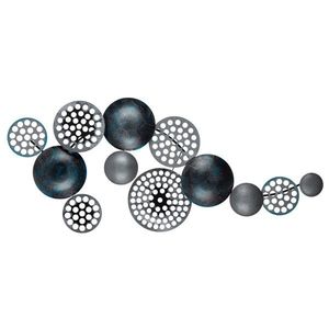 Nástenná kovová dekorácia Bronte 90x42 cm strieborná vyobraziť