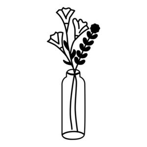 Nástenná kovová dekorácia FLOWER II čierna vyobraziť