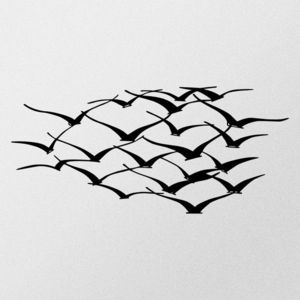 Nástenná kovová dekorácia HERD OF BIRDS čierna vyobraziť