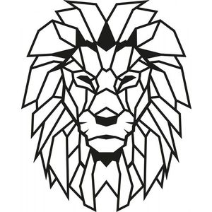 Nástenná kovová dekorácia Lev 40x50 cm čierna vyobraziť