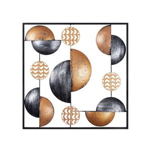 Nástenná kovová dekorácia MY WORLD čierna/zlatá vyobraziť