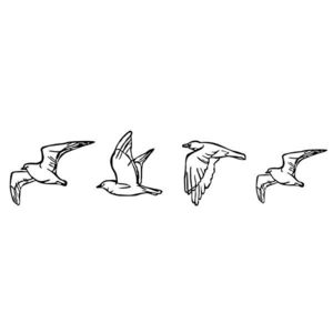 Nástenná kovová dekorácia Vtáky 100x24 cm čierna vyobraziť