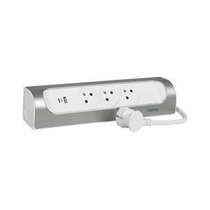 Legrand 049406 - Predlžovací kábel 3Z Typ E + USB-A + USB-C 1m strieborná/biela 049406 vyobraziť