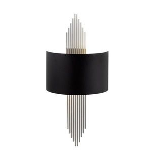 Nástenná lampa Miko I čierna/strieborná vyobraziť