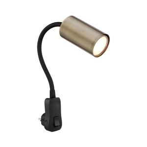 Globo 57911DPM - Nástenné svietidlo do zásuvky ROBBY 1xGU10/25W/230V čierna/mosadz 57911DPM vyobraziť