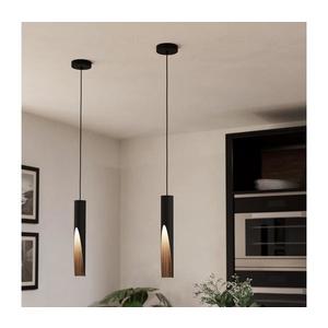 Eglo 901732 - LED Luster na lanku BARBOTTO 1xGU10/4, 5W/230V 3000K čierna/hnedá 901732 vyobraziť