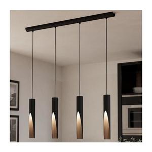 Eglo 901733 - LED Luster na lanku BARBOTTO 4xGU10/4, 5W/230V 3000K čierna/hnedá 901733 vyobraziť