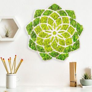 Nástěnná MDF dekorace Daisy zelená vyobraziť