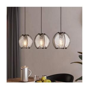 Eglo 44007 - Luster na lanku WAVERTON 3xE27/40W/230V biela/čierna 44007 vyobraziť