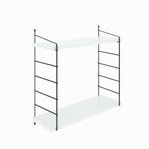 Nástenná polica ARMONI 72 cm biela/čierna vyobraziť