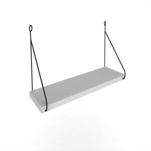 Nástenná polica ARMONI III 72 cm biela/čierna vyobraziť