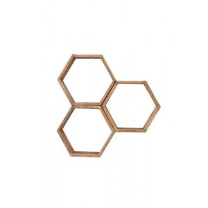 Nástenná polica Hex I orech vyobraziť