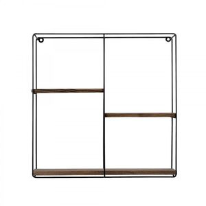 Nástenná polica Lilac čierna/orech vyobraziť