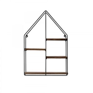 Nástenná polica Lilac I čierna/orech vyobraziť