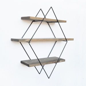 Nástenná polica Tadok orech/čierna vyobraziť