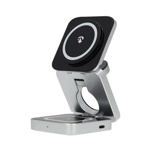 WDCHAQ15W210BK - Bezdrôtová nabíjačka 3v1 15W strieborná WDCHAQ15W210BK vyobraziť