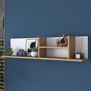 Nástěnná police AE103 bílá/ořech vyobraziť