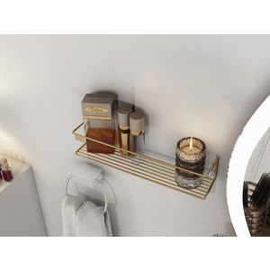 Nástěnná police BANYO zlatá vyobraziť