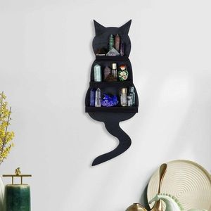 Nástěnná police Cat černá vyobraziť