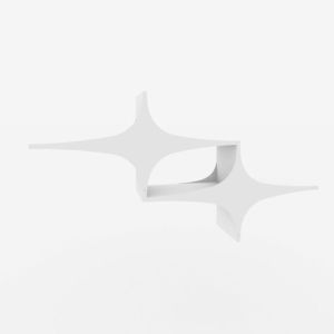 Nástěnná police Susen 2 bílá vyobraziť