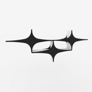 Nástěnná police Susen černá/bílá vyobraziť