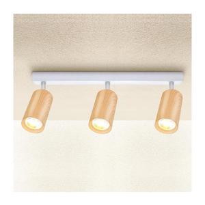 Brilagi - Bodové svietidlo SELE 3xGU10/30W/230V biela/dekor duba WO-Z3-B-OEM vyobraziť