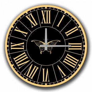 Nástenné hodiny Motýľ 50 cm viacfarebné vyobraziť