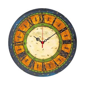 Nástenné hodiny Retros 40 cm krémové/oranžové vyobraziť