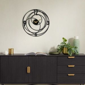 Nástěnné kovové hodiny Clock Big Bang černá vyobraziť