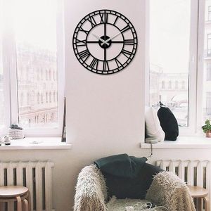 Nástěnné kovové hodiny Enzoclock S002 černé vyobraziť