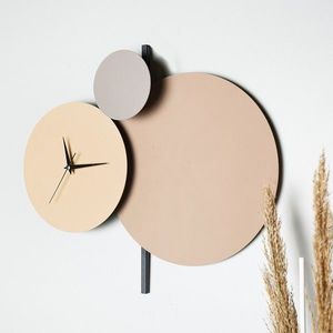 Nástěnné kovové hodiny Pavimento béžové vyobraziť