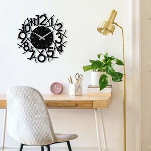 Nástěnné kovové hodiny Rasputin černé vyobraziť