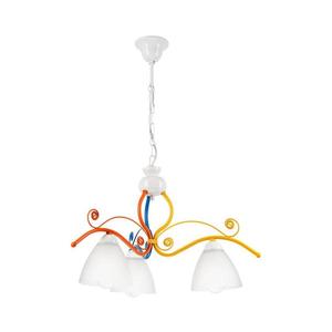 Luster na reťazi RETRO 3xE27/60W/230V biela/pestrofarebná LM-3.51/MULTICOLOR vyobraziť