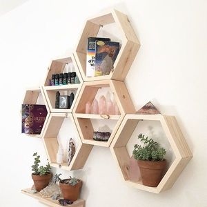 Nástěnné poličky Raf plástev světle hnědé vyobraziť