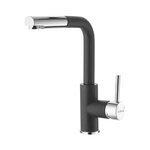 ALVEUS 1129048 - Drezová batéria s vyťahovacou sprškou SIROS 29, 7 cm granit/čierna 1129048 vyobraziť