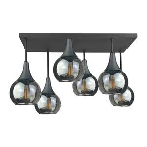 Keter Lighting Prisadený luster SOMA 6xE27/60W/230V čierna/dymová čierna 2896 vyobraziť