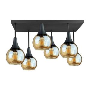 Keter Lighting Prisadený luster SOMA 6xE27/60W/230V čierna/dymová béžová 2897 vyobraziť