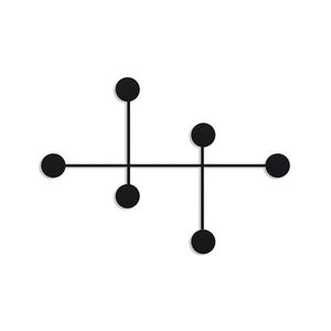 Nástěnný kovový věšák Dama 82 cm černý vyobraziť