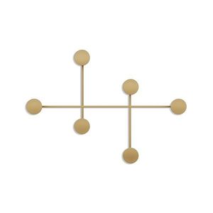 Nástěnný kovový věšák Dama 82 cm zlatý vyobraziť