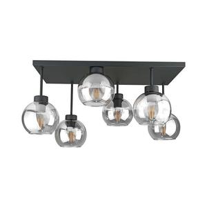 Keter Lighting Prisadený luster NESSA 6xE27/60W/230V čierna/číra 2926 vyobraziť