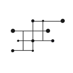 Nástěnný kovový věšák Fatara 112 cm černý vyobraziť