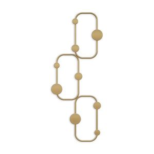 Nástěnný kovový věšák Lizzard 28 cm zlatý vyobraziť