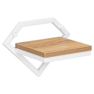 Nástěnný květinový stojan DORON bílý/dub craft vyobraziť