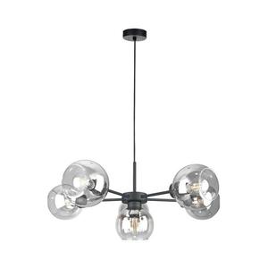 Keter Lighting Luster na lanku KALIOPE 6xE27/60W/230V čierna/číra 2921 vyobraziť