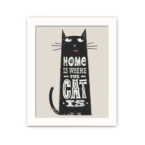 Nástěnný obraz Cat 23, 5x28, 5 cm černobílý vyobraziť