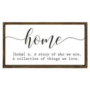 Nástenný obraz Home 25x50 cm bielo-čierny vyobraziť