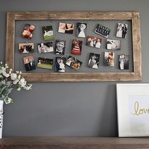 Nástěnný rámeček na fotografie Woody masivní dřevo vyobraziť